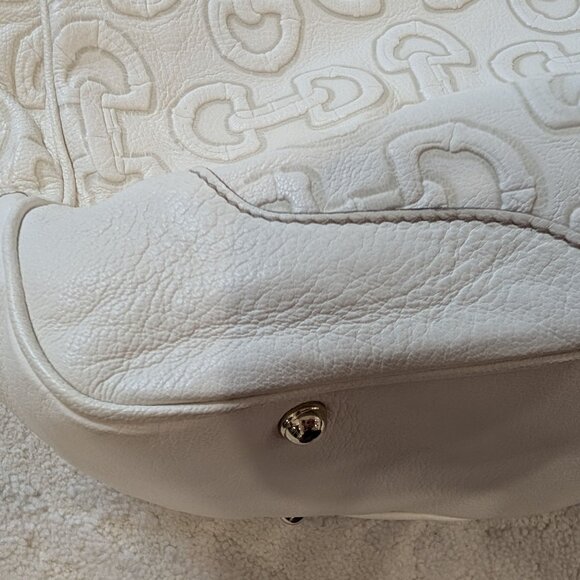 Authentic white Gucci Horsebit Embossed vintage tote - Picture 3 of 12